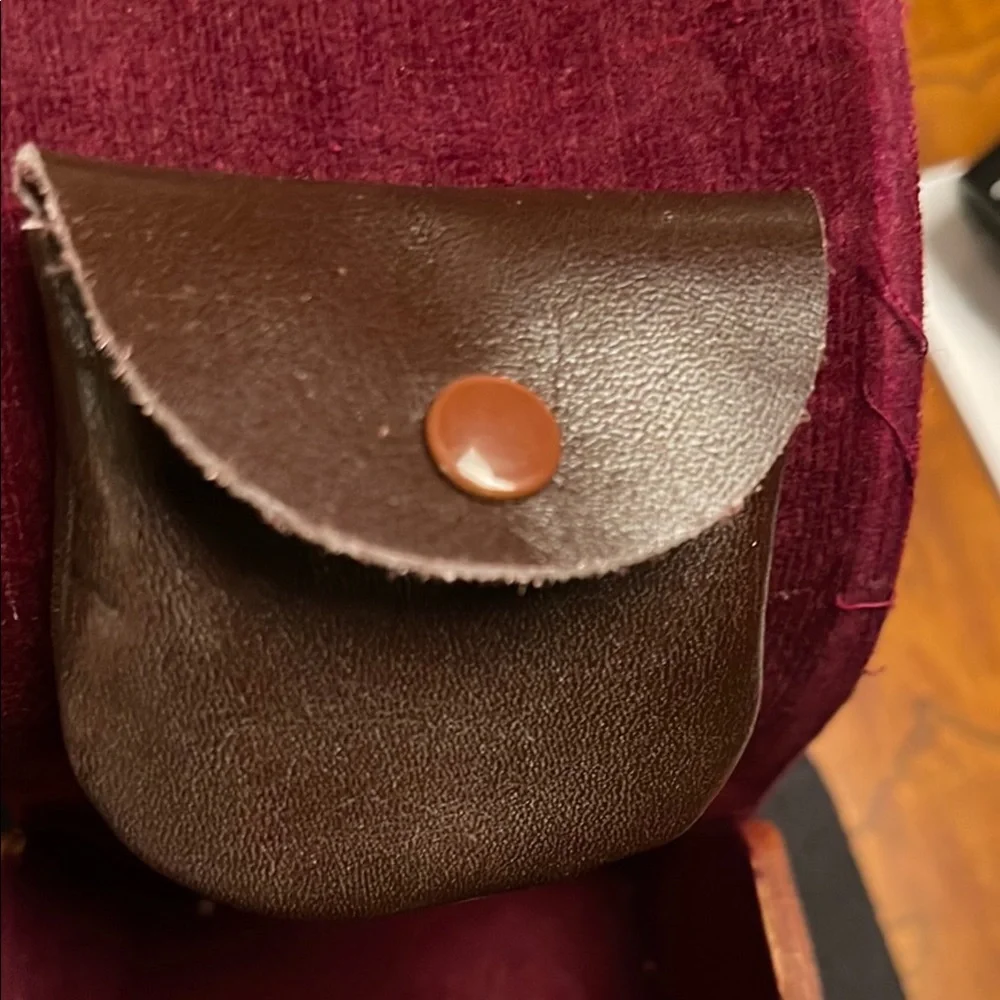 Elegant Brown Leather camera lens Case with Vivitar 55m lens